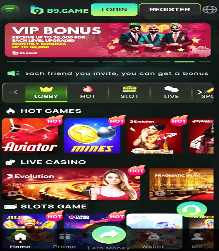 B9 Game Pakistan app preview on smartphone